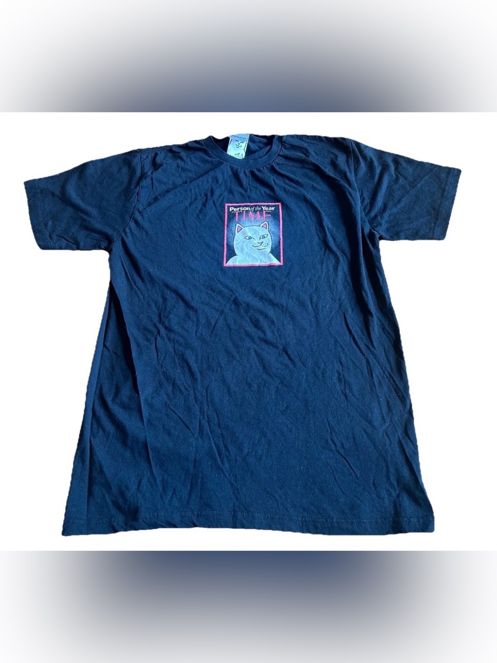 RIPNDIP Lord Nermal Person of the Year TIME Magazine T-Shirt Black Medium Cat